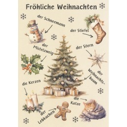 Languages of the world - German - Christmas - Postcard