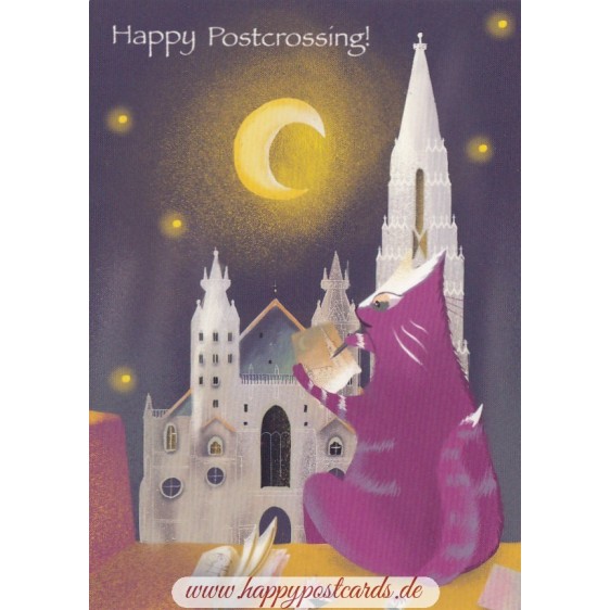 Happy Postcrossing - Künstler - Postkarte