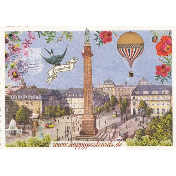 Darmstadt - Luisenplatz - Tausendschön - Postkarte