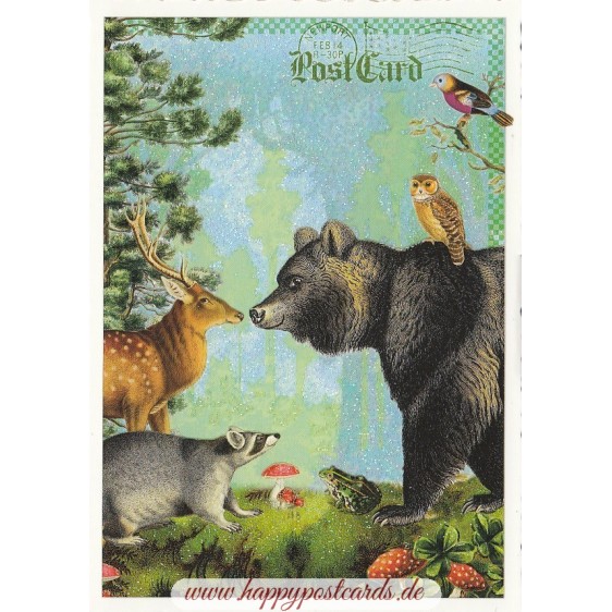 Waldtiere - Tausendschön - Postkarte