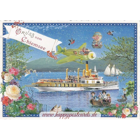 Gruss vom Chiemsee - Tausendschön - Postkarte