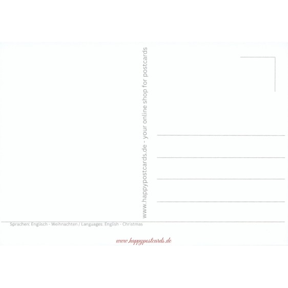 Languages of the world - English - Christmas - Postcard