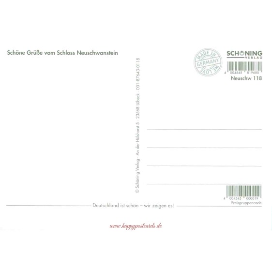 Royal Castle Neuschwanstein 119 - Viewcard