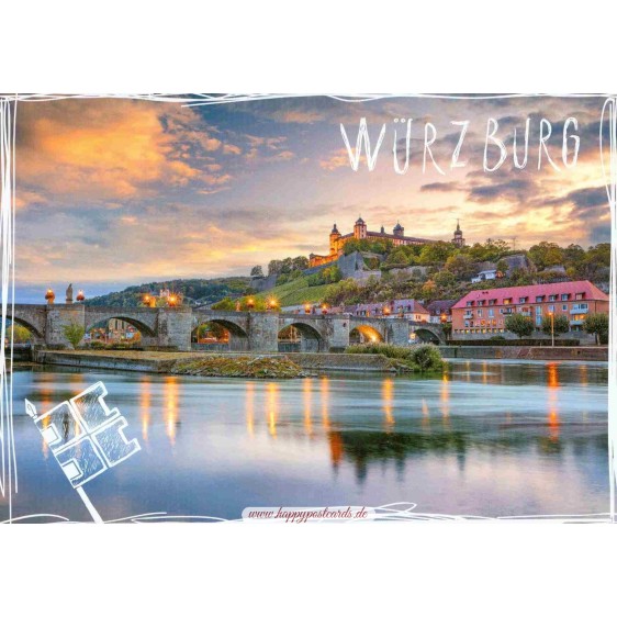 Würzburg - Marienberg 1237 -  Viewcard