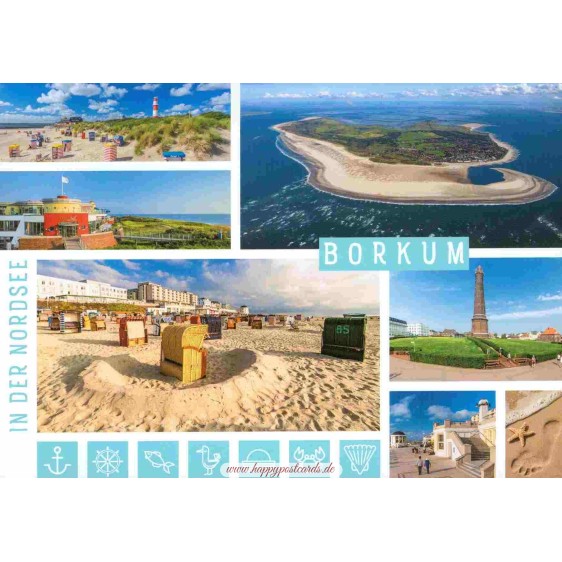 Borkum - Multi 1288 - Postcard