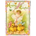 Happy Easter - Girl with Chicks - Tausendschön - Postcard