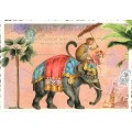 Monkey on elephant - Tausendschön - Postcard