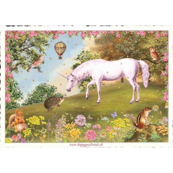 Einhorn - Tausendschön - Postkarte