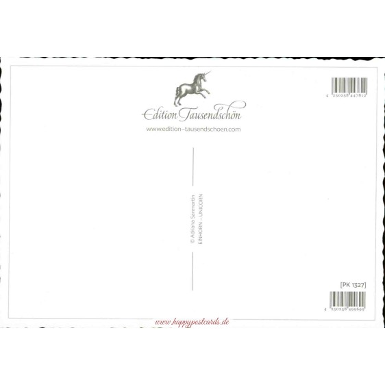 Einhorn - Tausendschön - Postkarte