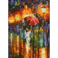 Red umbrella - Afremov Postcard
