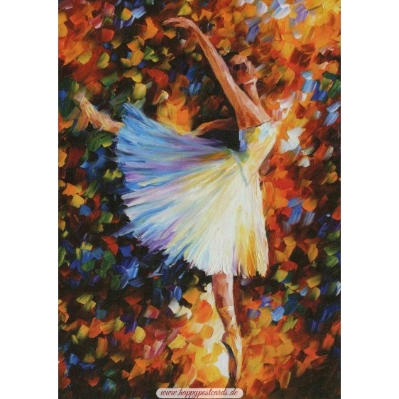 Ballet - Afremov Postkarte