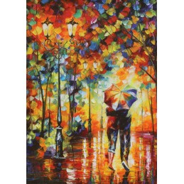 Under one umbrella - Afremov Postkarte