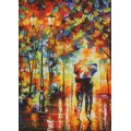 Under one umbrella - Afremov Postcard
