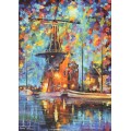 A mill near Amsterdam - Afremov Postcard