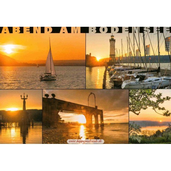 Bodensee Abend Multi 355 - Ansichtskarte