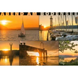 Bodensee Abend Multi 355 - Ansichtskarte