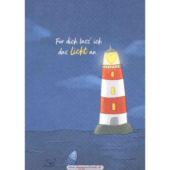 Für dich lass' ich das Licht an. - Charis Bartsch - Postkarte