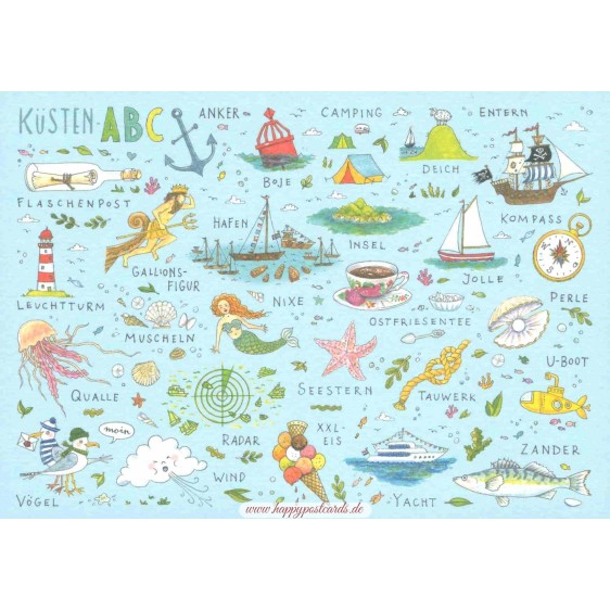 Küsten-ABC - Postcard