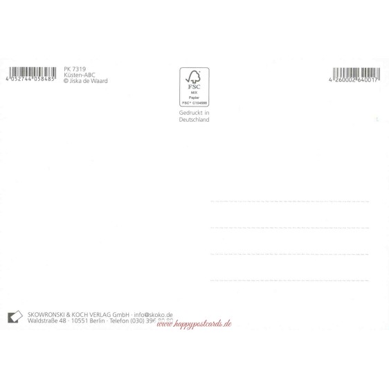 Küsten-ABC - Postkarte