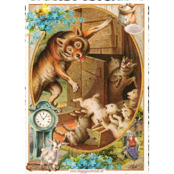 PK1340 The wolf and the seven young kids - Tausendschön - Postcard