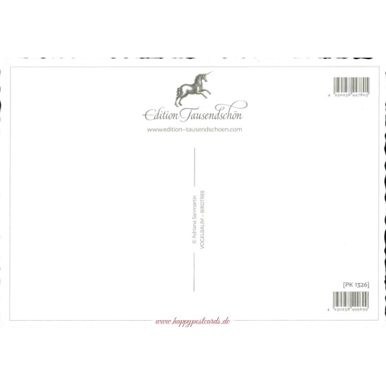 PK1326 Vogelbaum - Tausendschön - Postkarte