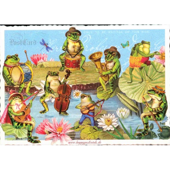 PK1125 Froschkonzert - Tausendschön - Postkarte