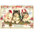 PK1354 Happy Christmas - Cats - Tausendschön - Postcard