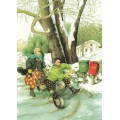 37 - Frauen und Briefkästen - Postkarte