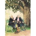 1 - Old Ladies on a Bench - postcard