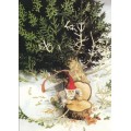 215 - Zwerg zählt Jahresringe - Postkarte