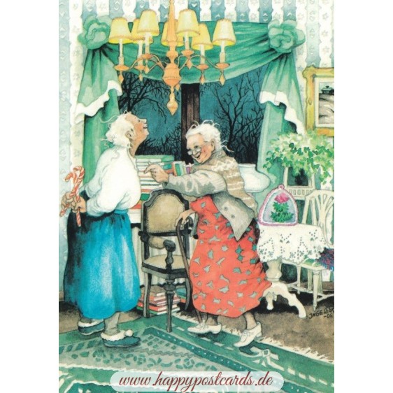7 - Frauen mit Zuckerstangen - Postkarte
