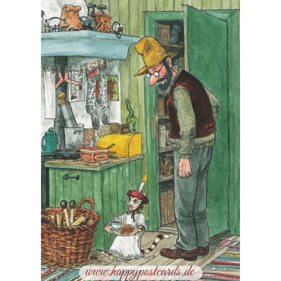 Findus dressed as Lucia - Postcard
