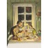 Pettersson eating with Findus - Postcard